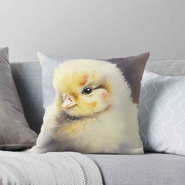 Item preview, A Cute Fluffy Yellow Baby Easter Chick Chicken Watercolor designed and sold by CGSGraphics.