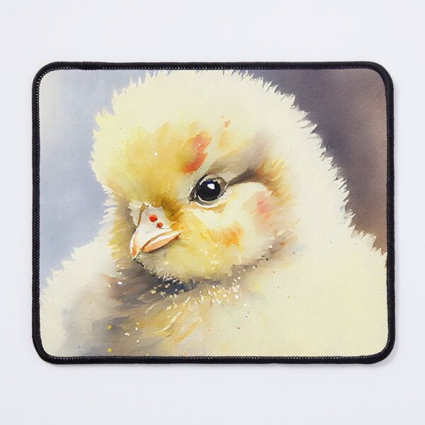 Item preview, A Cute Fluffy Yellow Baby Easter Chick Chicken Watercolor designed and sold by CGSGraphics.