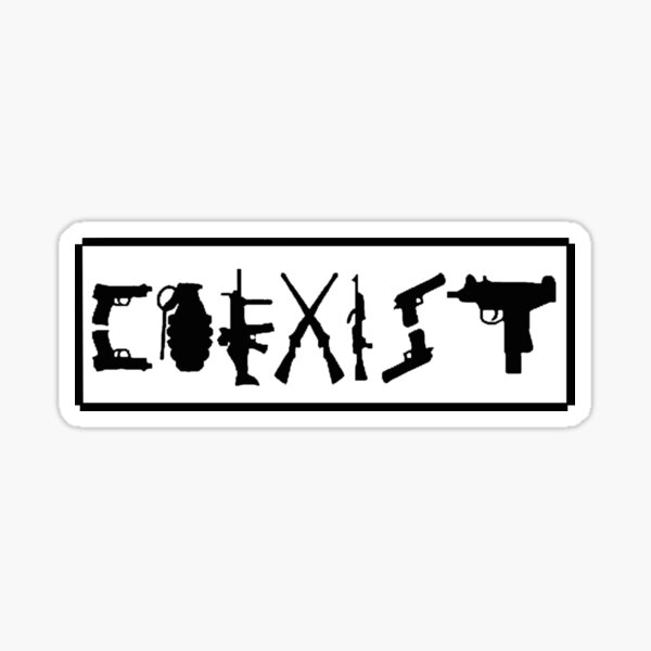 Coexist Guns Sticker