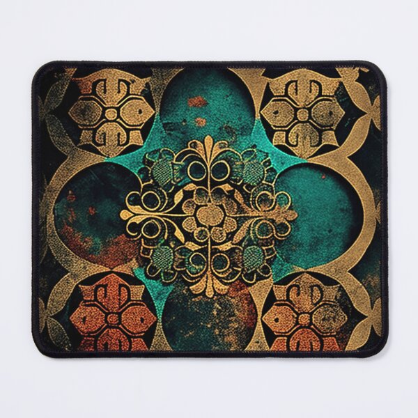 Item preview, Vintage worn and faded ornamental pattern of flowers and shapes a retro design designed and sold by ArtifactVault.