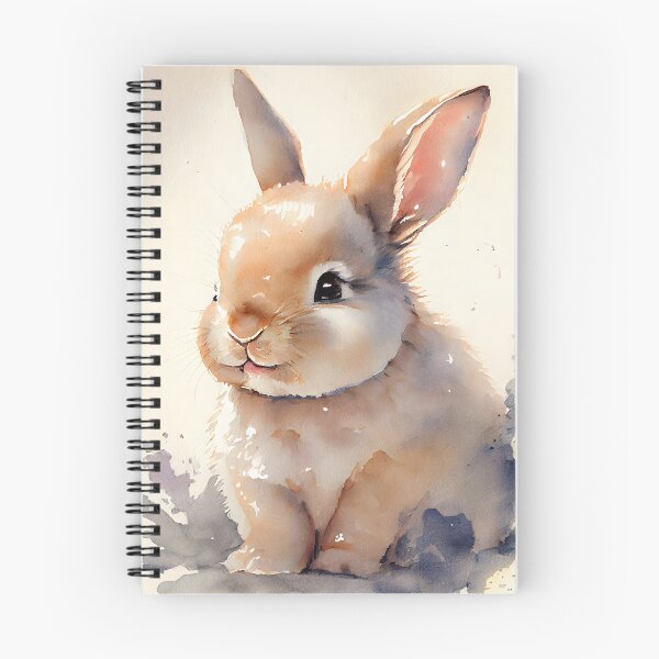Item preview, A Cute Fluffy Baby Easter Bunny Rabbit Watercolor designed and sold by CGSGraphics.