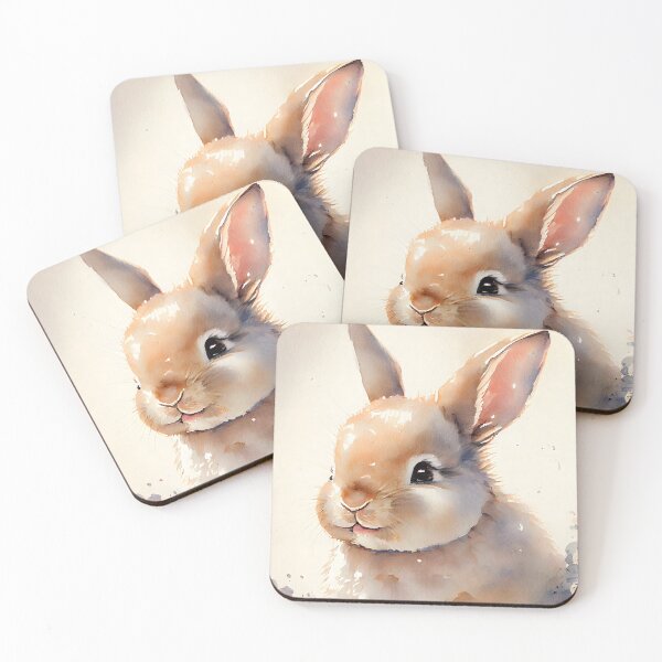 Item preview, A Cute Fluffy Baby Easter Bunny Rabbit Watercolor designed and sold by CGSGraphics.
