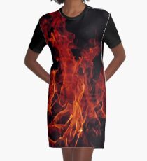 Fire Graphic T-Shirt Dress