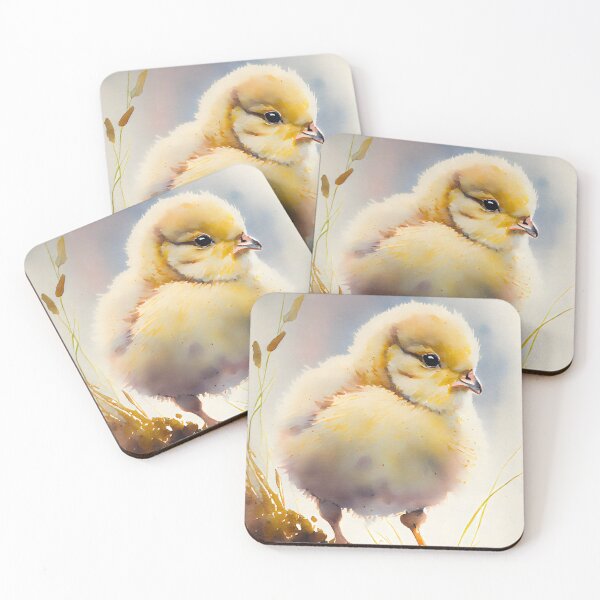 Item preview, Cute Fluffy Yellow Baby Chick Chicken Easter Watercolor designed and sold by CGSGraphics.