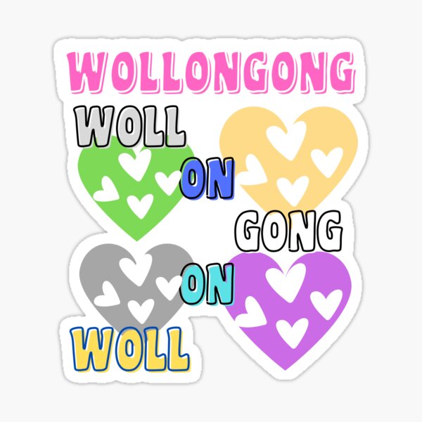 "WOLLONGONG" Sticker for Sale by starfishstuff Redbubble