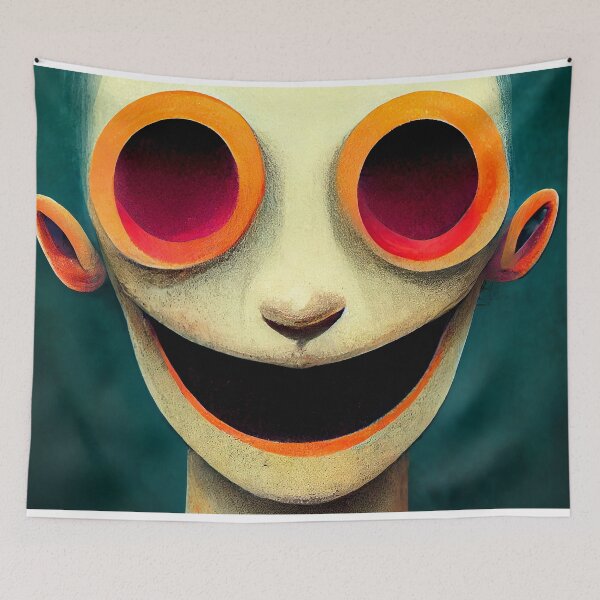 Item preview, Weird, Creepy, Spooky, Bizarre, Big Eyes Halloween Art designed and sold by The Third Eye  Shop.