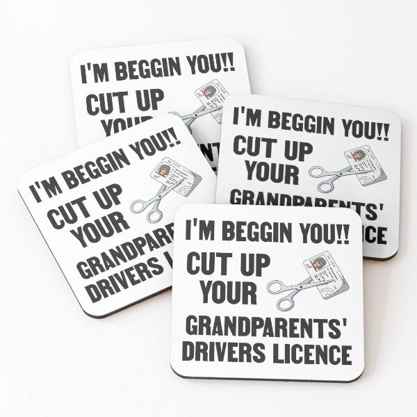 Aperçu de l'œuvre Découpez le permis de conduire de vos grands-parents - Funny Meme créée et vendue par Picket Club.