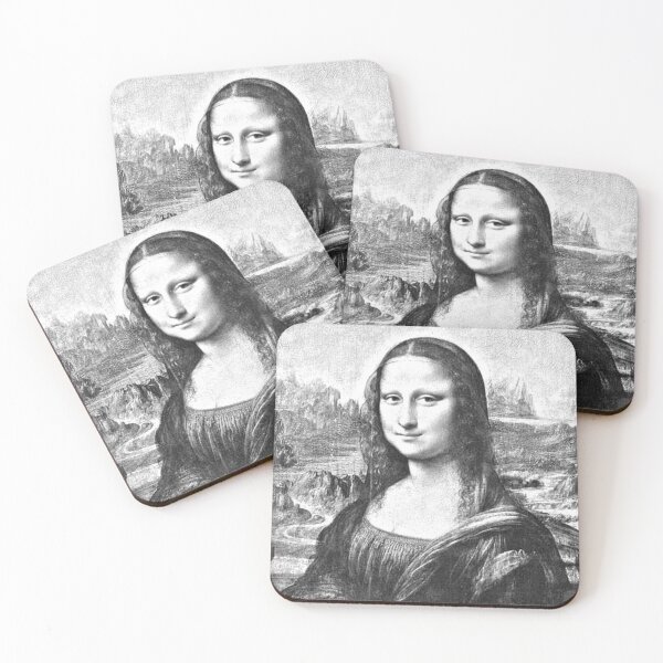 Item preview, Mona Lisa Black and White Pencil Sketch Art designed and sold by SaintMari.