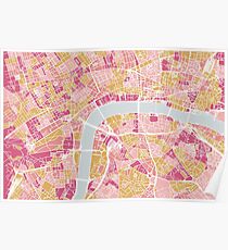 Colorful London map Poster