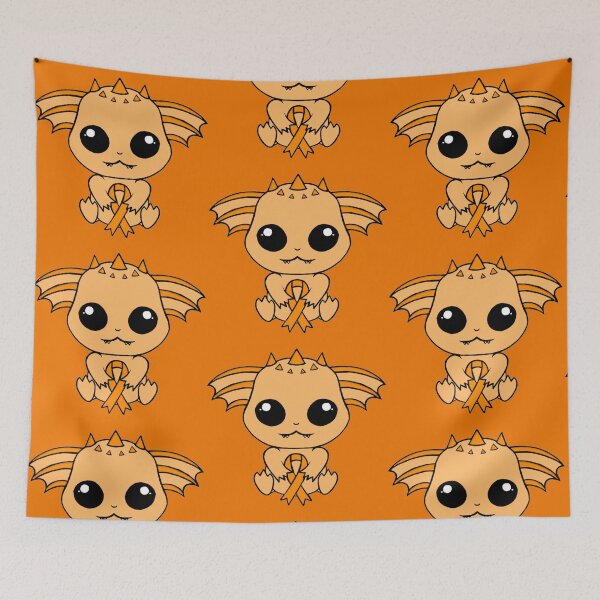 Item preview, Cute Creature Holding an Awareness Ribbon (Orange) designed and sold by CaitlynConnor.