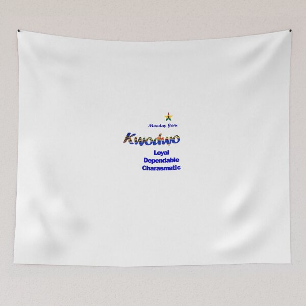 Item preview, Monday Born Ghanaian Male Name 'Kwodwo' in Blue designed and sold by WhoWeAre.