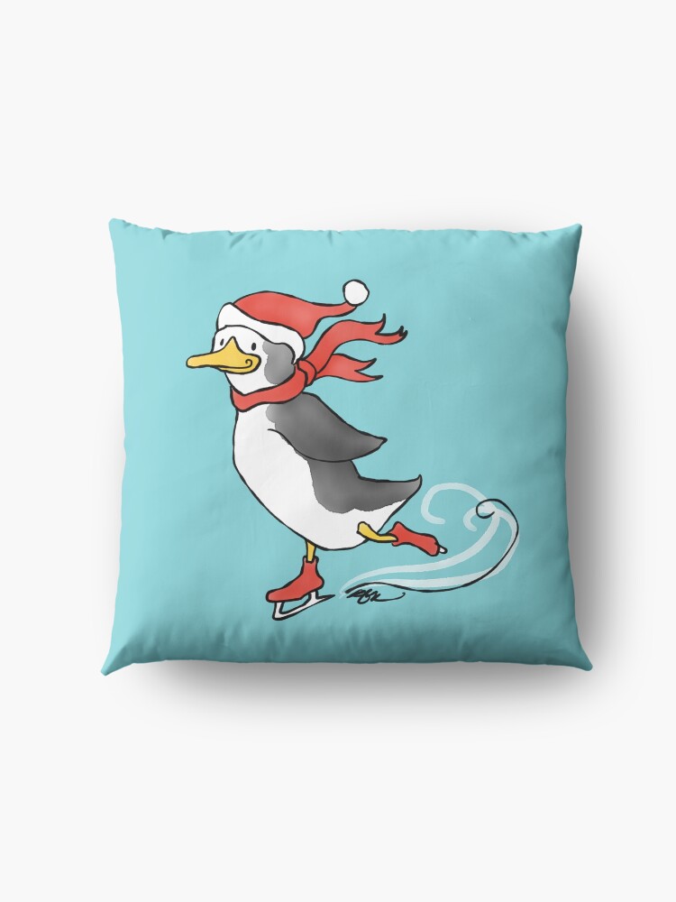 Alternate view of Penguin On Ice Floor Pillow
