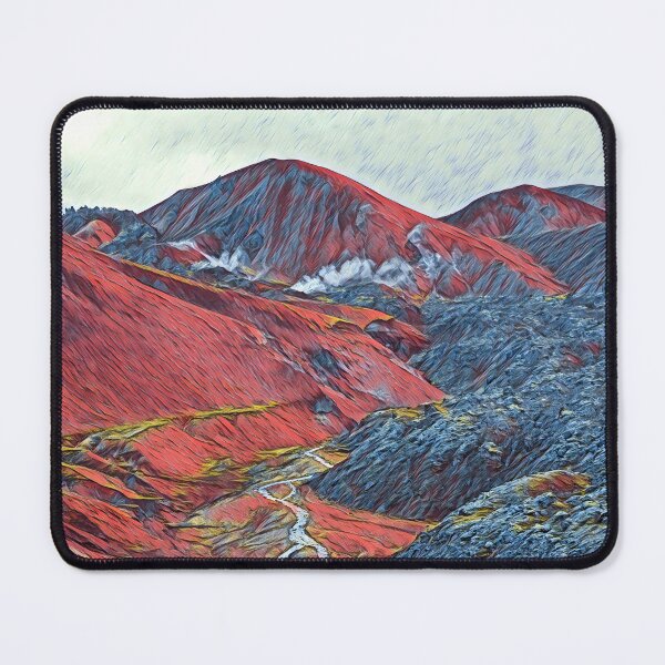 Item preview, Landmannalaugar Iceland Volcano AI Art designed and sold by NicBucci.