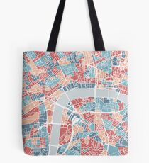 Colorful London map Tote Bag