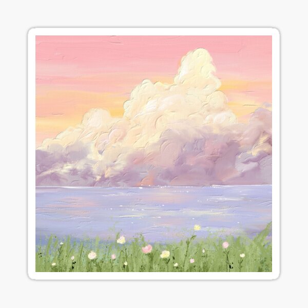 Item preview, Pink Romantic Lanscape | art print designed and sold by karmenchung.