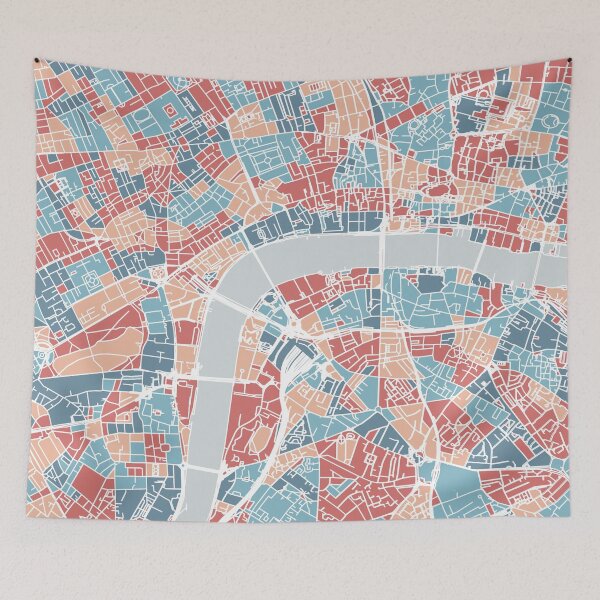 Item preview, Colorful London map designed and sold by AnnaGo.