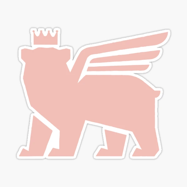 pink stanley bear logo Sticker for Sale by elladitraglia