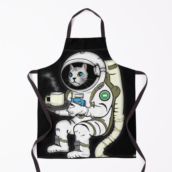 Item preview, Astronaut Cat Sips on a Cup of Coffee in Zero Gravity designed and sold by JOY STORE 45.