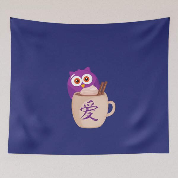Item preview, Chibi Owl Drinking Hot Chocolate  designed and sold by t1n3333.