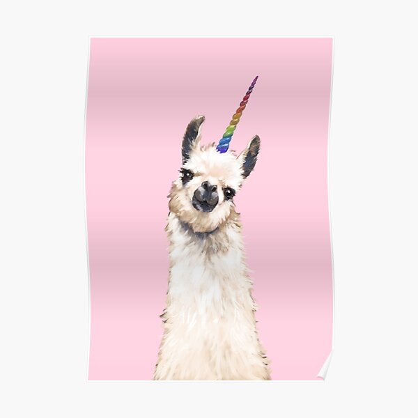 Unicorn Llama Poster