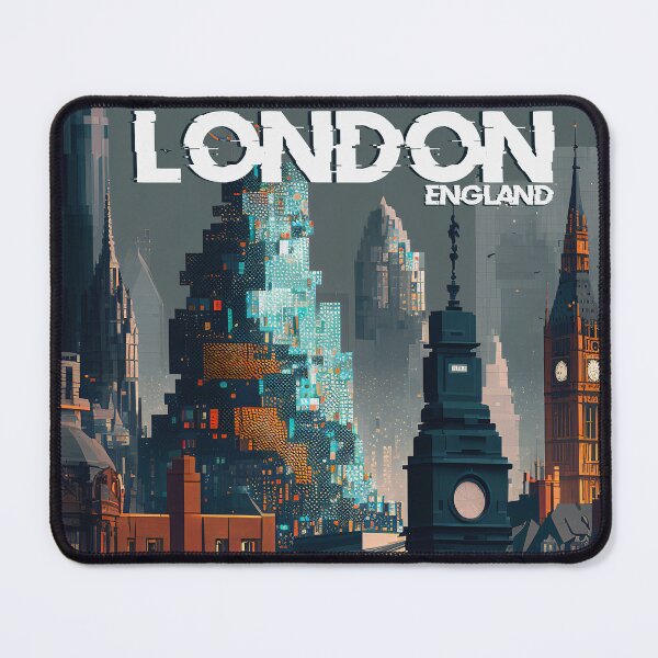 Item preview, London city at night, England pixel art. designed and sold by thethickkofit.