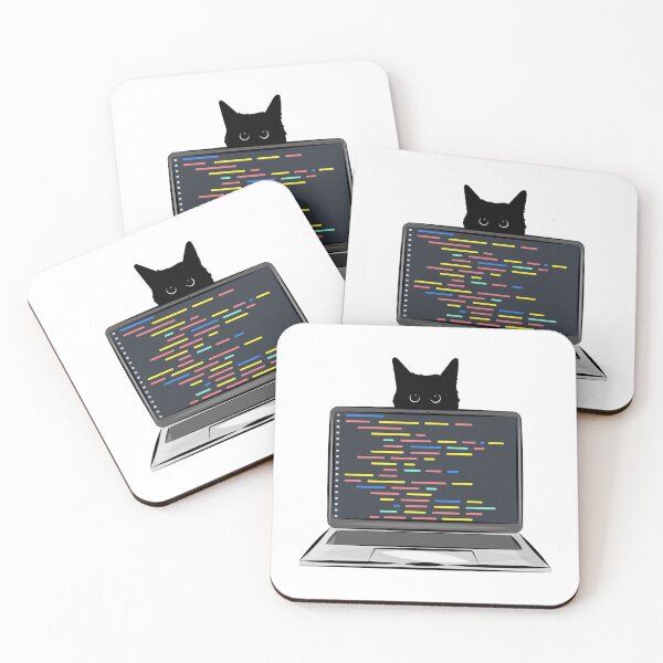 Item preview, Computer Code Cat Coworker  designed and sold by GoblinBoutique.