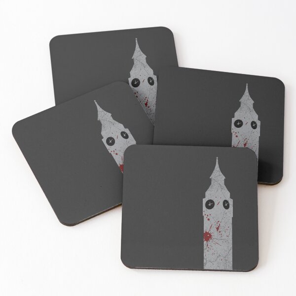 Item preview, Blood Spattered Clocktower (grey) designed and sold by geekyT.