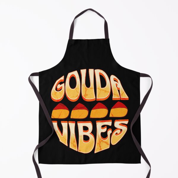 Aperçu de l'œuvre Gouda Vibes - Jeu de mots drôle de fromage créée et vendue par TheButtonCrew.