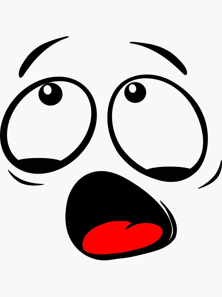 Animated Scared face | Sticker