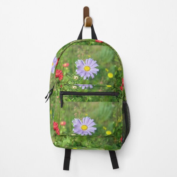 Item preview, pretty purple and red aster daisy flowers in a garden designed and sold by naturematters.