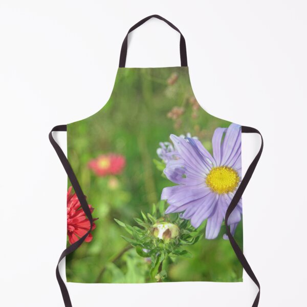 Item preview, pretty purple and red aster daisy flowers in a garden designed and sold by naturematters.