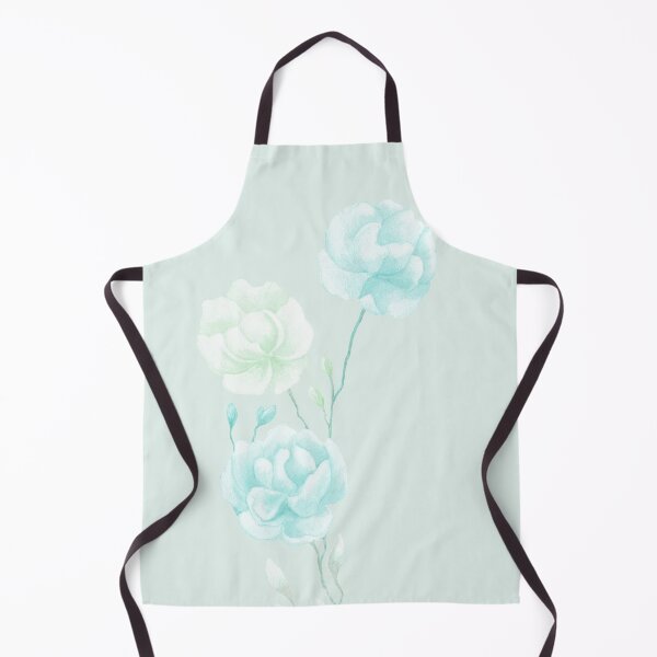 Item preview, Light green and blue flowers with leaves designed and sold by IrinaIkar.