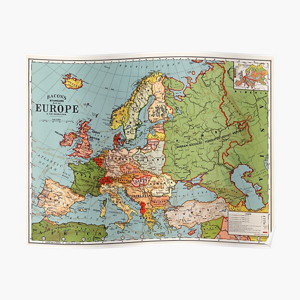 "Standard Map of Europe" Poster for Sale by FunckyDesigns Redbubble