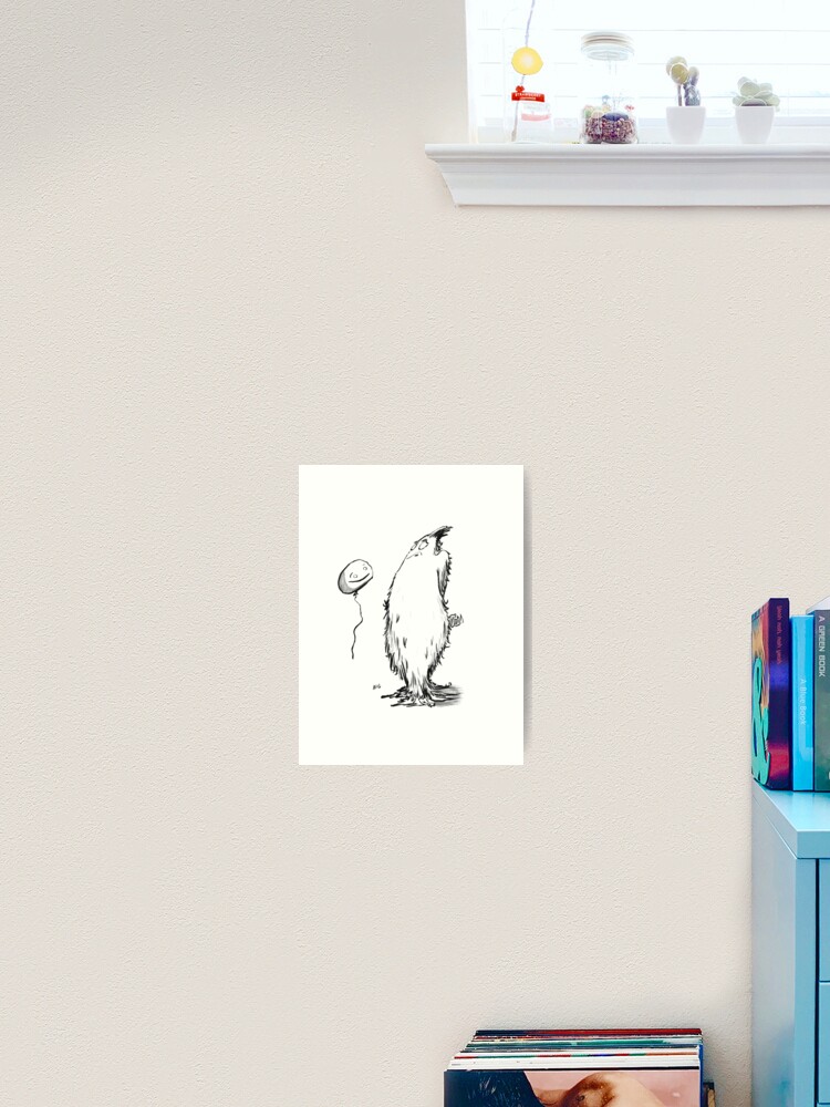Thumbnail 1 of 3, Art Print, Inktober 2016 Day 10 - Balloon designed and sold by aaronfg.