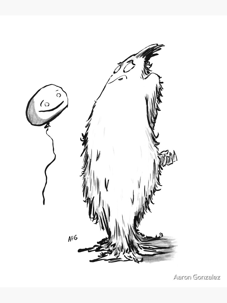 Thumbnail 3 of 3, Art Print, Inktober 2016 Day 10 - Balloon designed and sold by aaronfg.