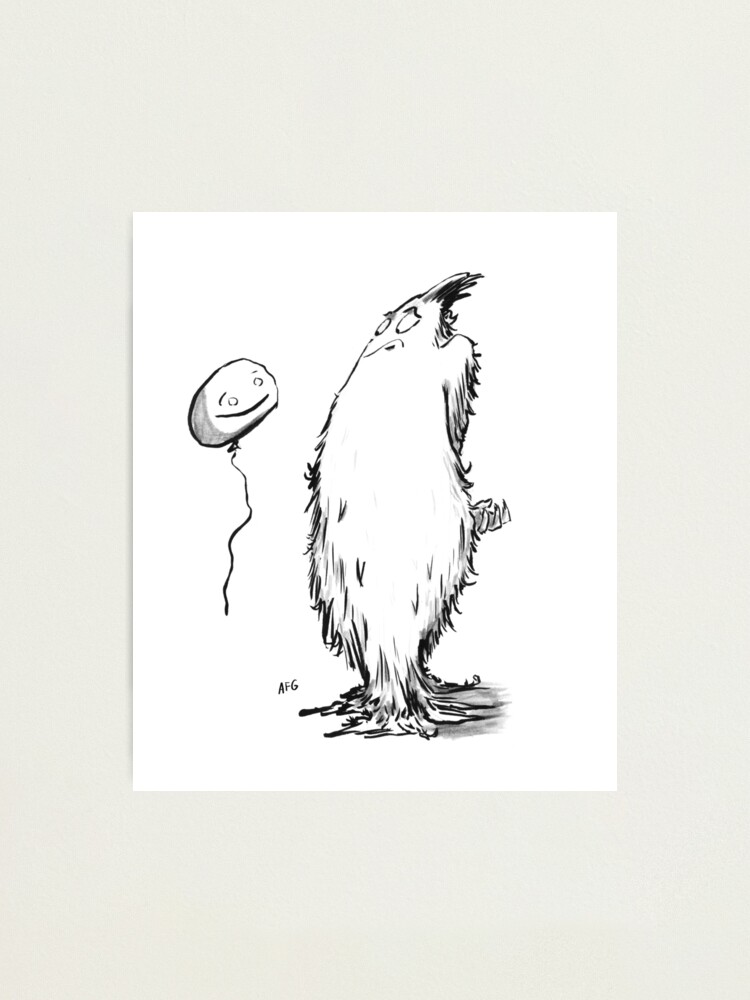 Thumbnail 2 of 3, Photographic Print, Inktober 2016 Day 10 - Balloon designed and sold by aaronfg.