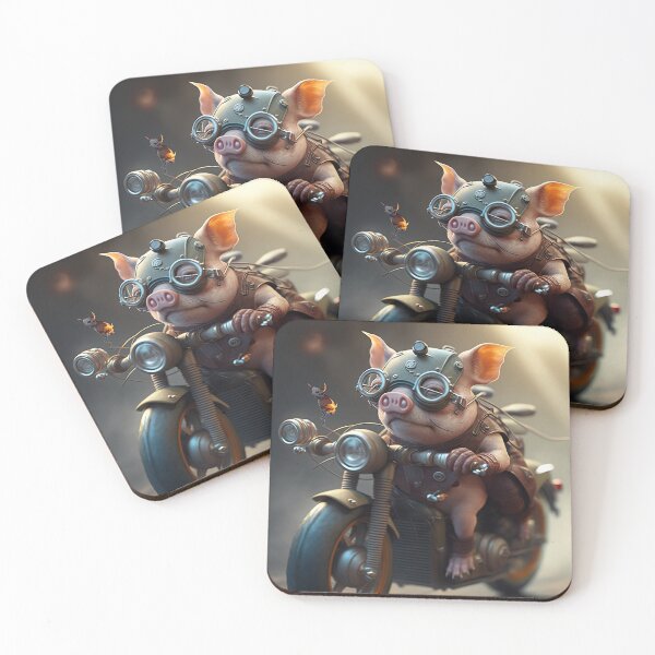 Item preview, Cute piggy riding a motorcycle 3D animal designed and sold by ARTeez⭐️⭐️⭐️⭐️⭐️.