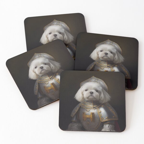 Item preview, Maltese Dog Renaissance Painting in Armour designed and sold by JackSpark25.