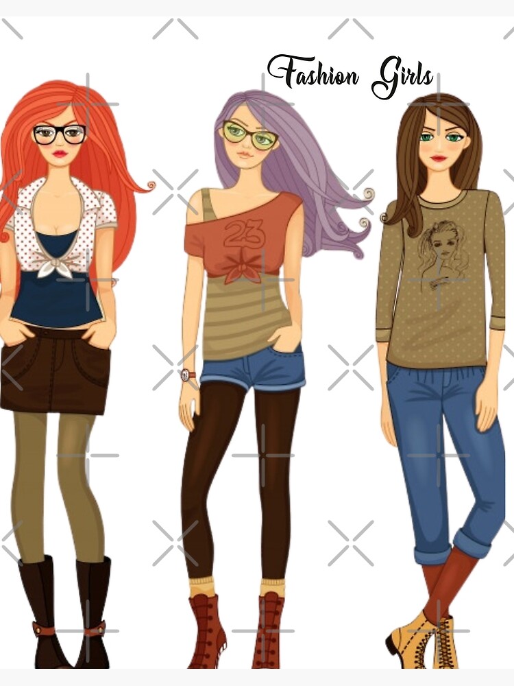 Collection of cute women dresses vector, colorful, flat cartoon