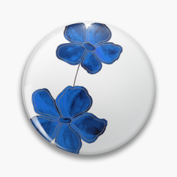 Item preview, Blue Flowers With Gold Contour designed and sold by IrinaIkar.