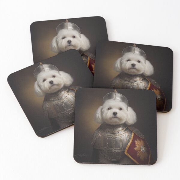 Item preview, Maltese Dog Renaissance Painting in Armour v2 designed and sold by JackSpark25.