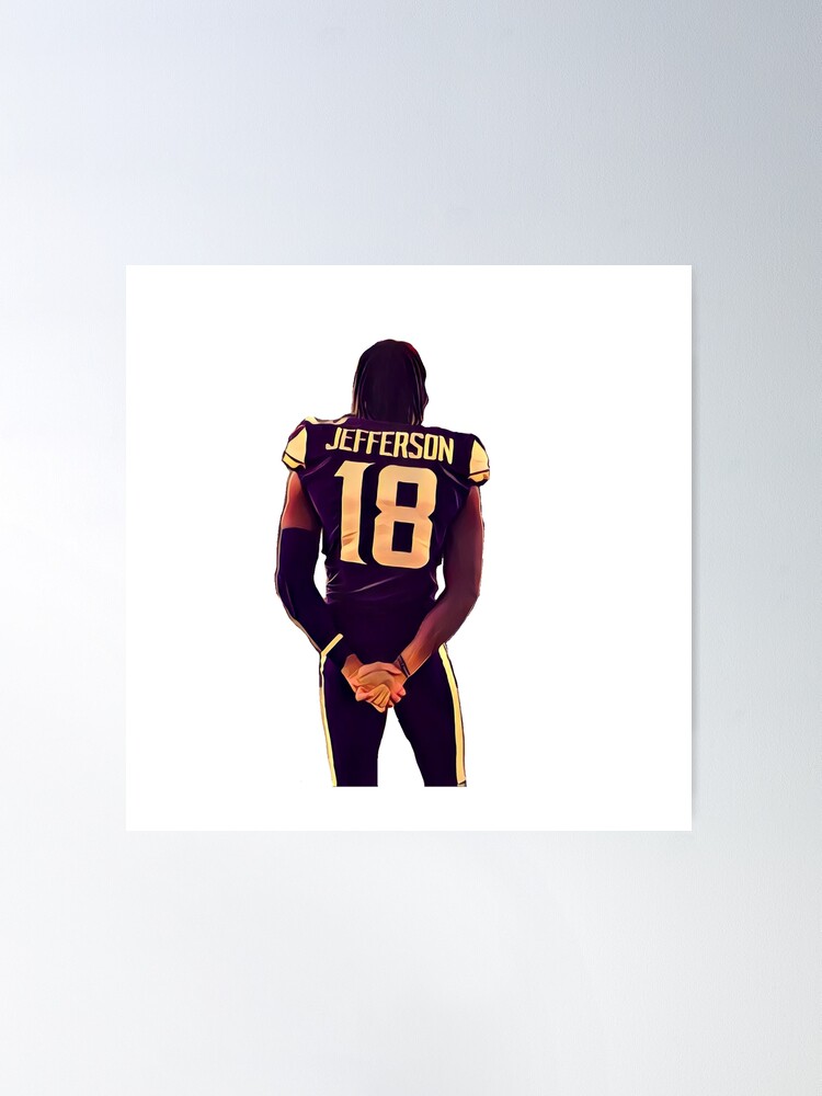 Justin Jefferson Jersey  Poster for Sale by LOSTandLO