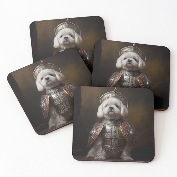 Item preview, Maltese Dog Renaissance Painting in Armour v3 designed and sold by JackSpark25.
