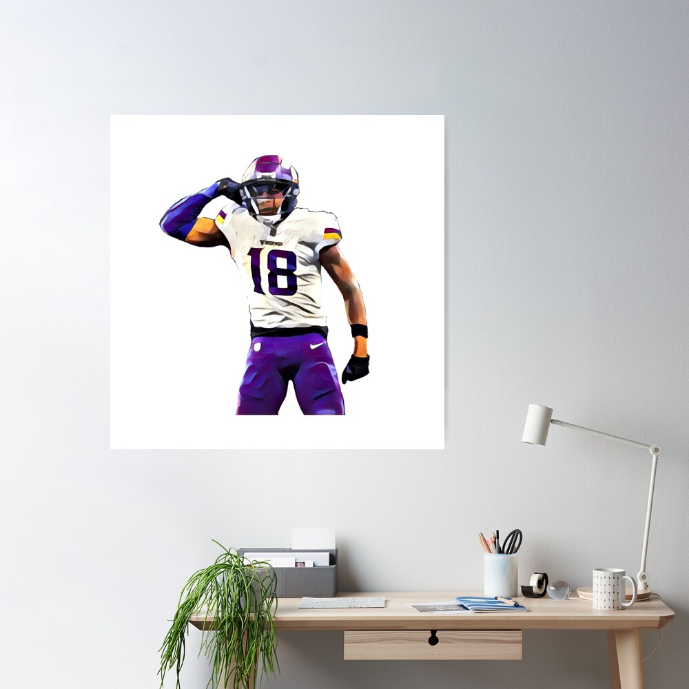 Football Justin Jefferson Jets #18 Minnesota Vikings Wall Poster - POSTER  20x30