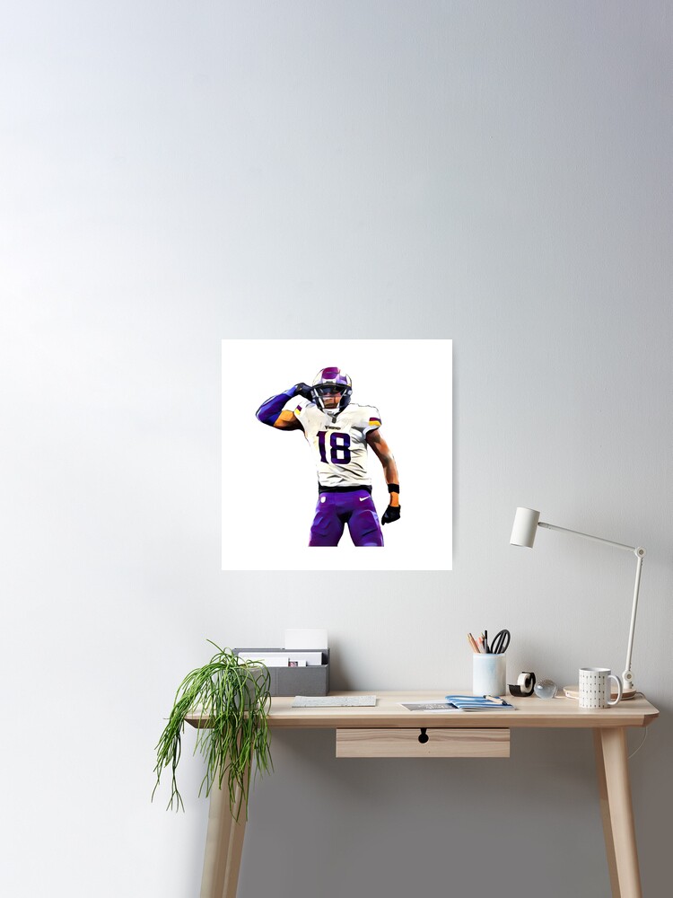 Football Justin Jefferson Jets #18 Minnesota Vikings Wall Poster