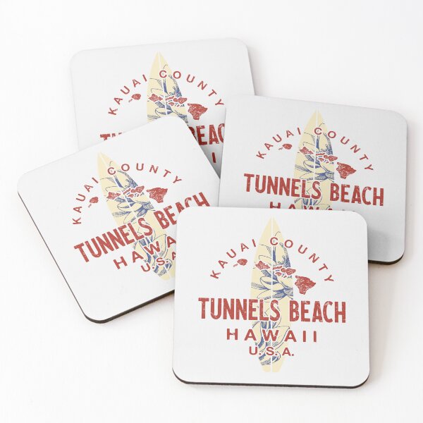 Item preview, Tunnels Beach Kauai Hawaii Vintage Hawaiian Surfing designed and sold by IronEcho.