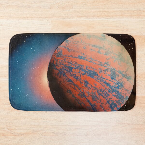 Item preview, Spray paint art red planet with the glow designed and sold by WoodRocksArt.