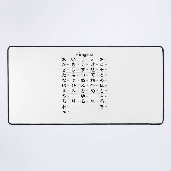 "Japanese Hiragana Chart Alphabet Aesthetic Hiragana Chart87" Mouse Pad