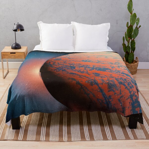 Item preview, Spray paint art red planet with the glow designed and sold by WoodRocksArt.