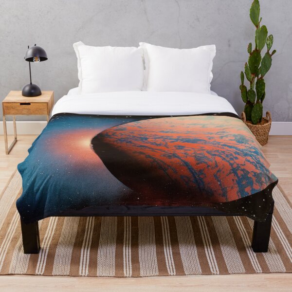Item preview, Spray paint art red planet with the glow designed and sold by WoodRocksArt.